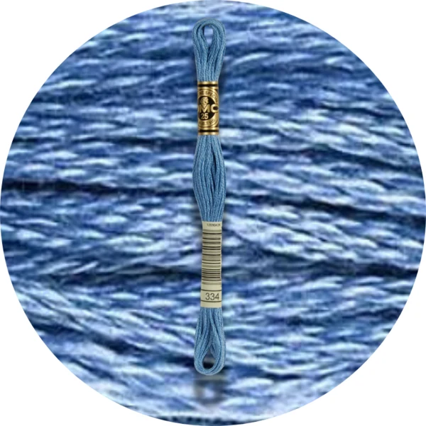DMC Mouliné Spécial 25 Broderigarn, Ensfarvet, Blå/Lilla nuancer
